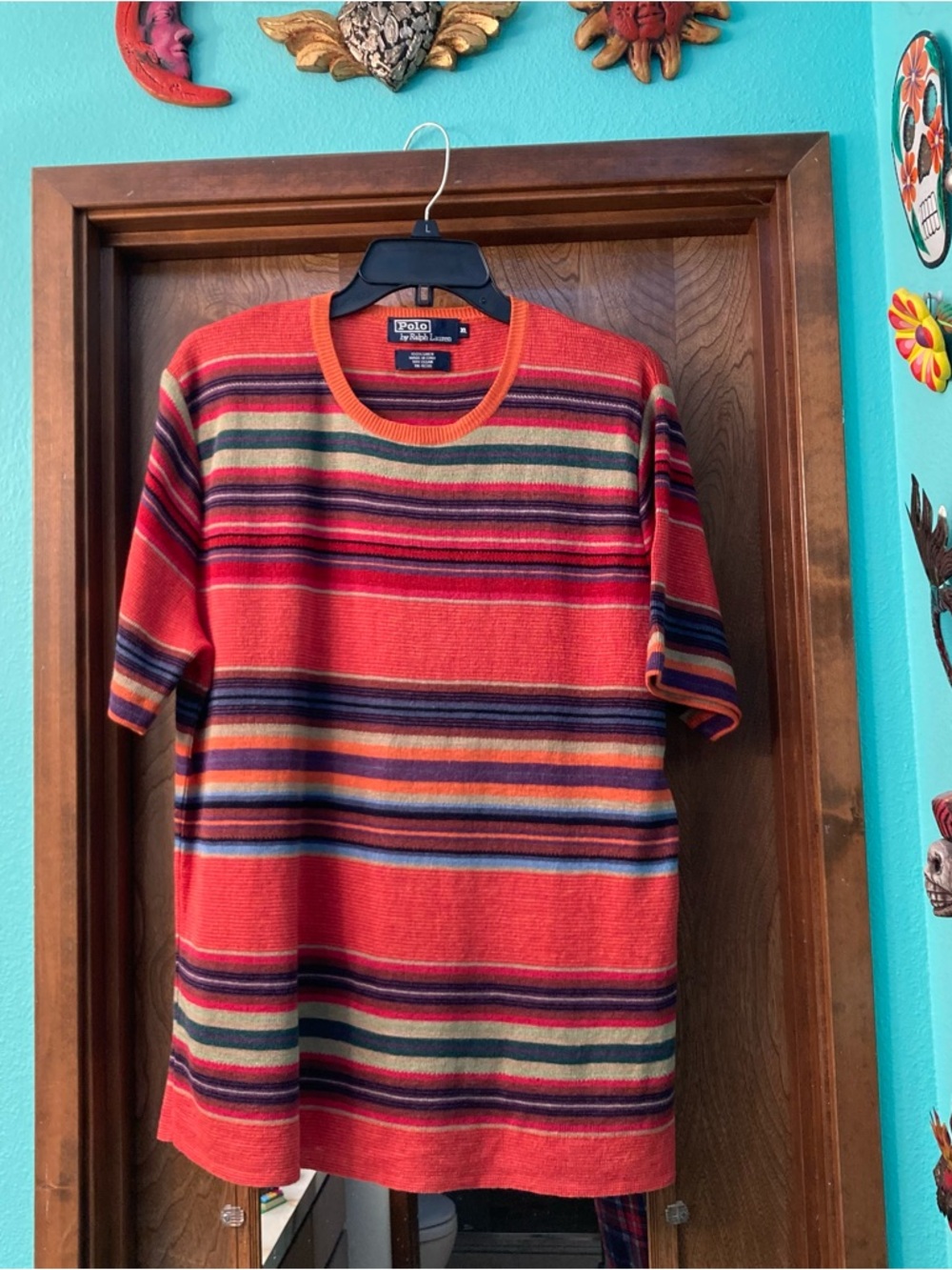 Polo by Ralph Lauren Red Striped Short Sleeve Top
